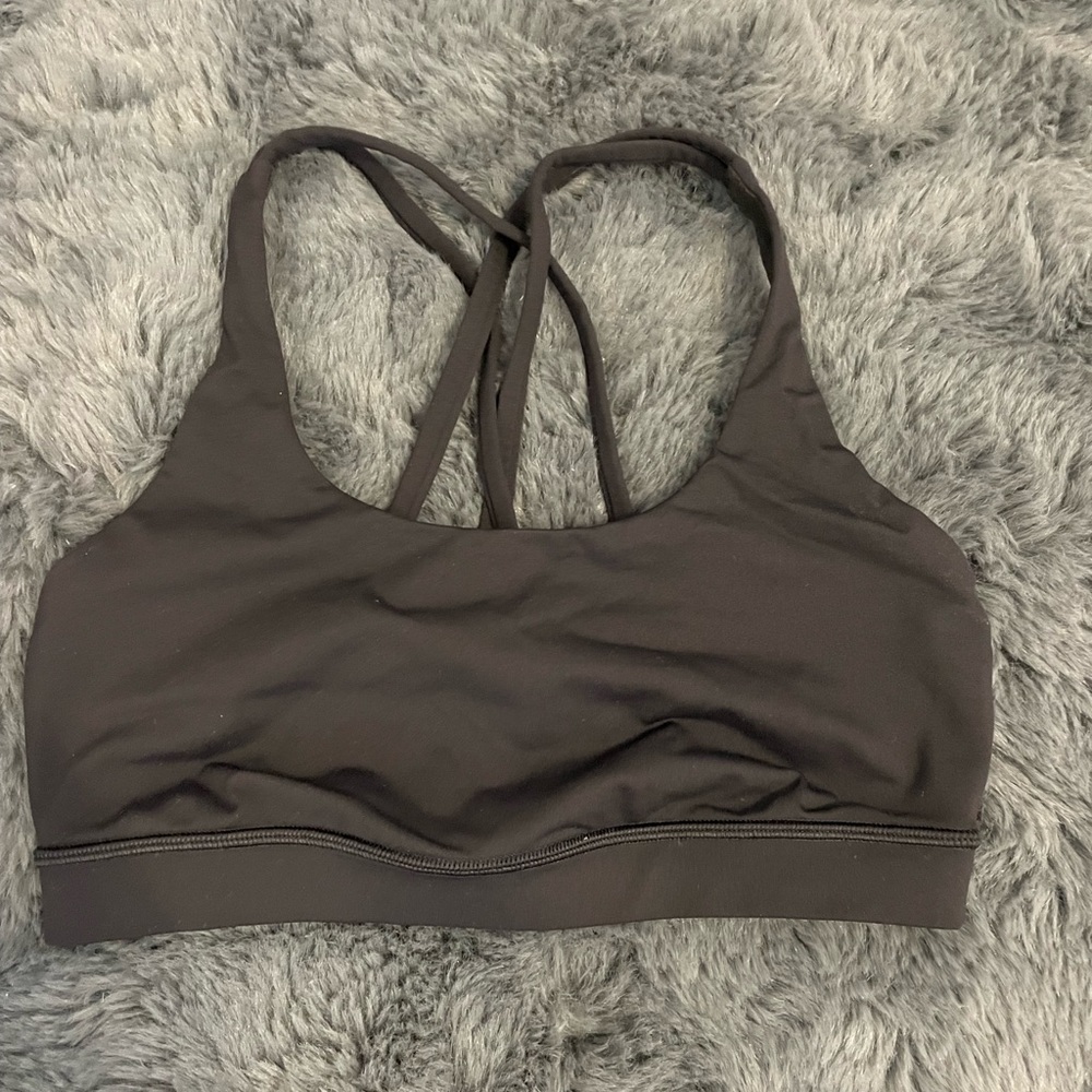 Black Lululemon Energy Sports Bra